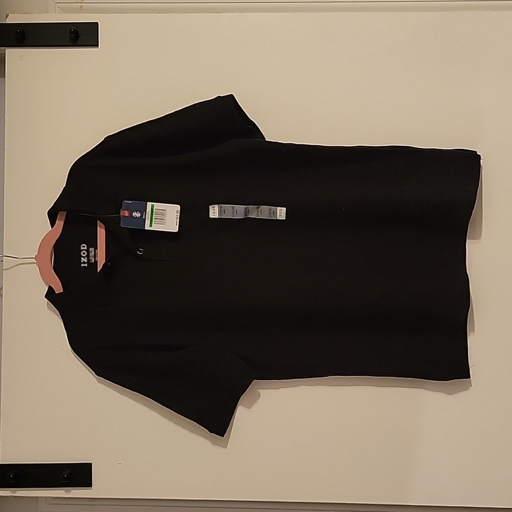 NWT Izod L boys 14/16 husky black polo